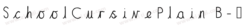 SchoolCursivePlain B字体转换